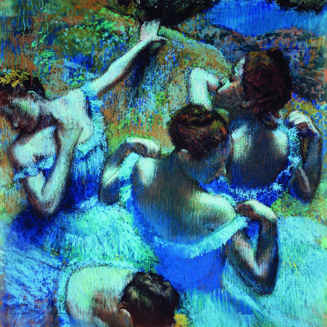 Blue dancers